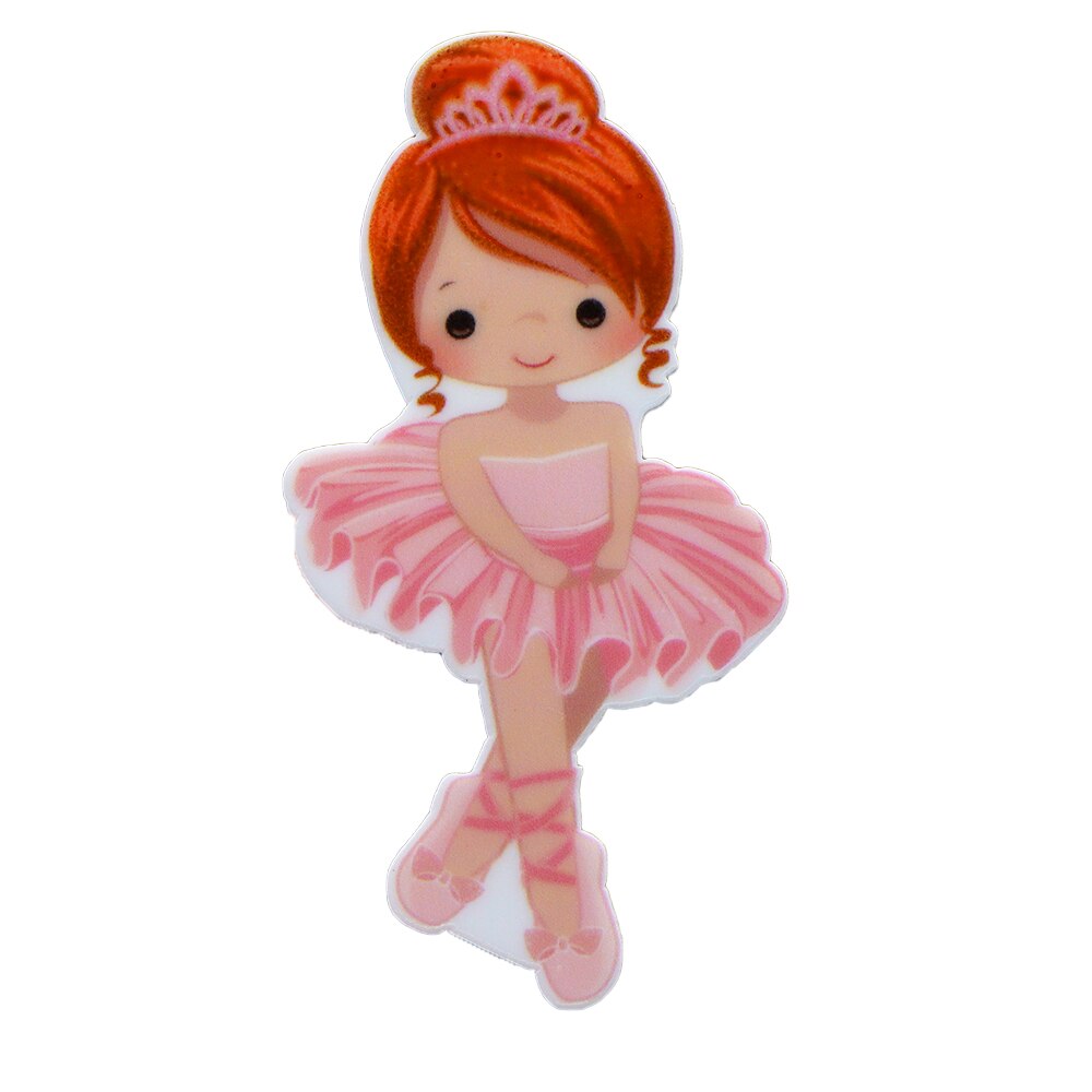 10 Uds niñas de Ballet resina flatback para lazos de cabello Snack Planar resina manualidades para bricolaje Phone DecorationsHair accesorios, 10Yc10982
