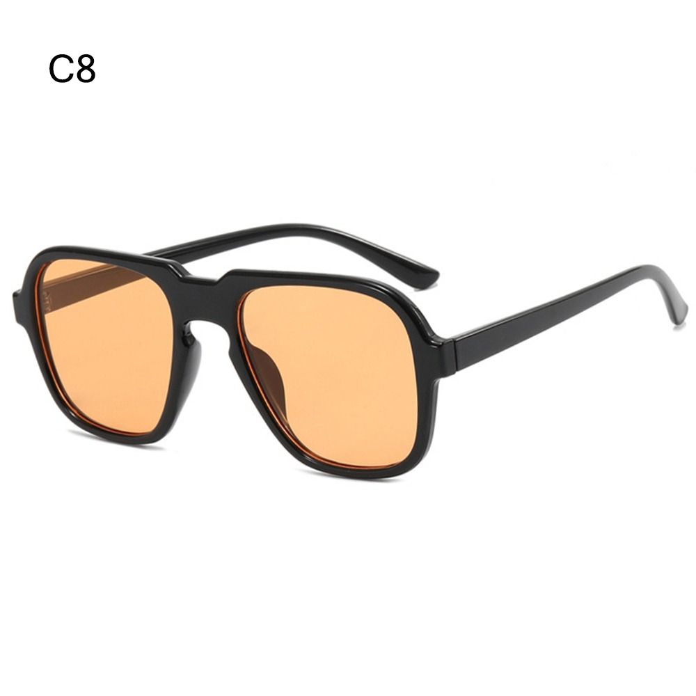 Gafas de sol Vintage para hombre y mujer, lentes de playa con gradiente de océano transparente, Retro, accesorio de verano: Gris oscuro