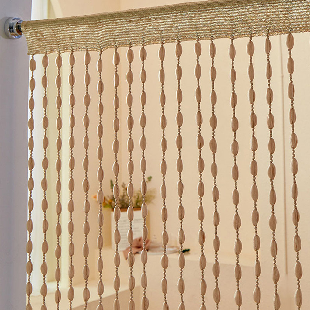Wood String Curtain Beaded Doorway Curtain Beaded String Curtain For Closet For Room Divider Window Hallway