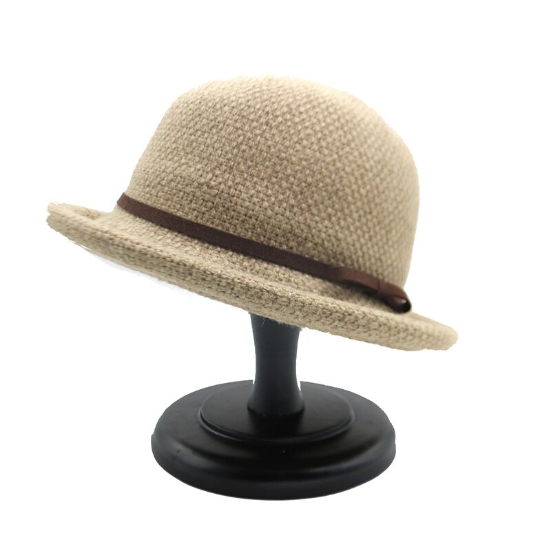 Autumn Winter Women Fedoras Hats Bowler hat Female bonnet