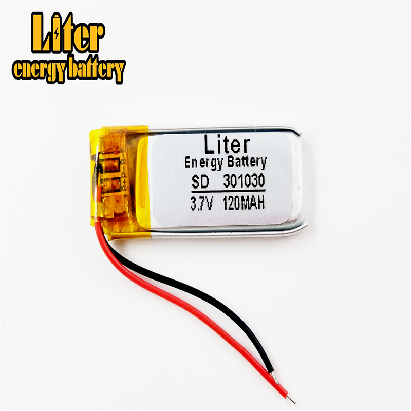 3.7v lithium-polymer-akkus (li-po, li-ion) 301030 120 mah für  mp3 mp4 mp5 gps-, psp- und bluetooth-fähige mobilgeräte
