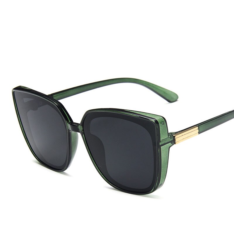 Gafas de sol de cara grande para hombre y mujer, lentes de sol de tendencia europea y americana, retro, con personalidad,