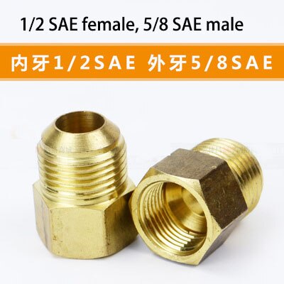 brass fitting adapter SAE1/4 Brass Pipe Hex Nipple Fitting Quick Coupler Adapter Male to Male Thread concentric reducer: Orange