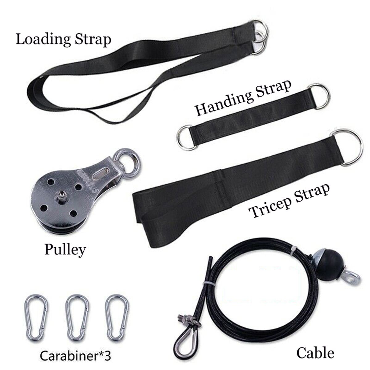 100KG Fitness DIY Pulley Cable Machine Attachment System Arm Biceps Triceps Hand Strength Trainning Home Gym Workout Equipment