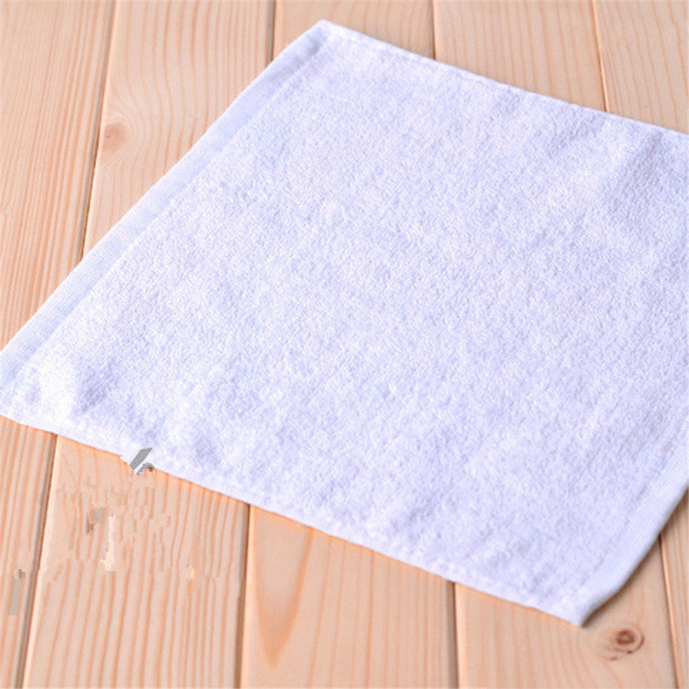 10 Stks/partij 25*25 Cm Gezicht Kleine Handdoek 30G Handdoek Hotel Wit Katoen Ademend Washandje Hotel Vierkante handdoek Basten