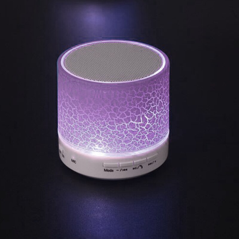 Mini Draadloze Bluetooth Speaker LED Light Subwoofer Bluetooth Ondersteuning U Disk TF Card FM Radio Voice Aanwijzingen Handsfree Speaker