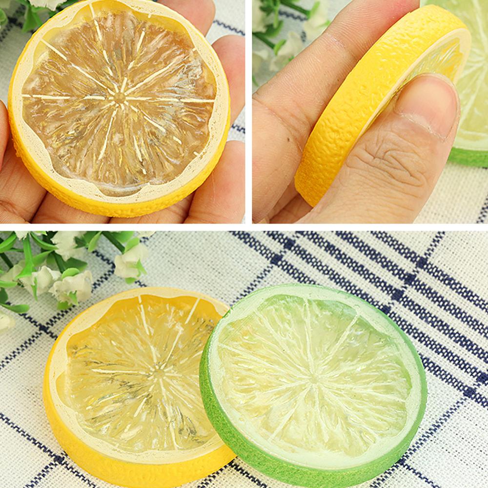 2pcs Photography Props Simulation Fruit Slices &amp; Artificial Ice Cubes for Studio Photo Desktop Shooting Decoration Accessories