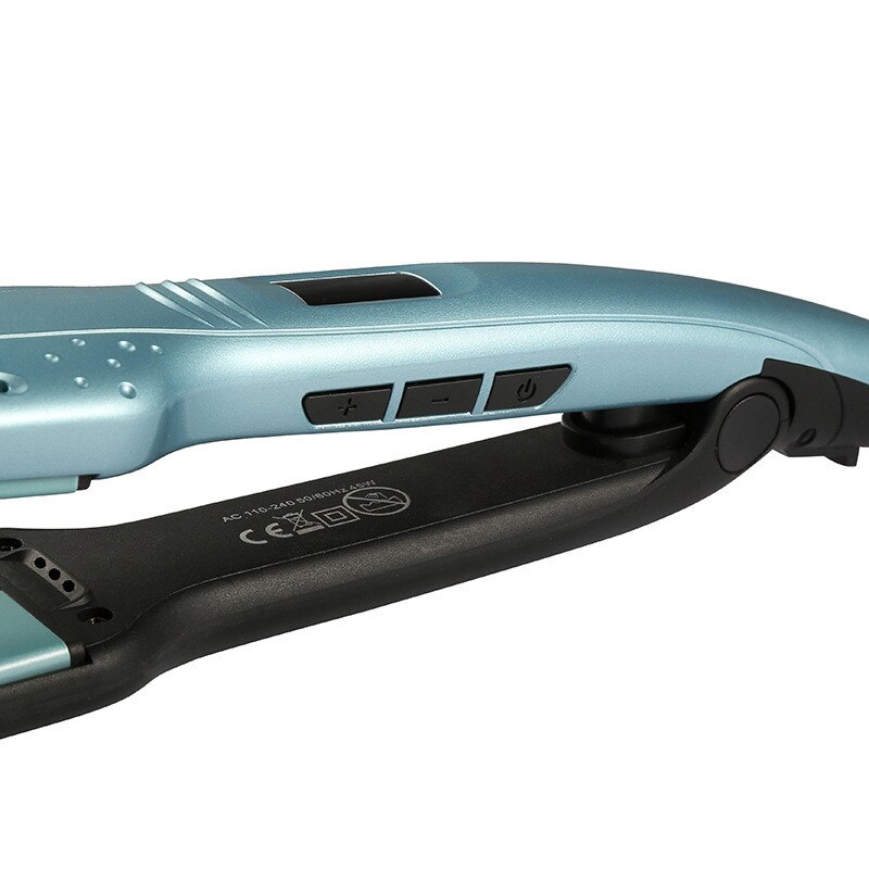 Straightening Irons Infrared negative ion hair straightener Ceramic Flat Iron LCD iron 2 inch Diameter Styling tool