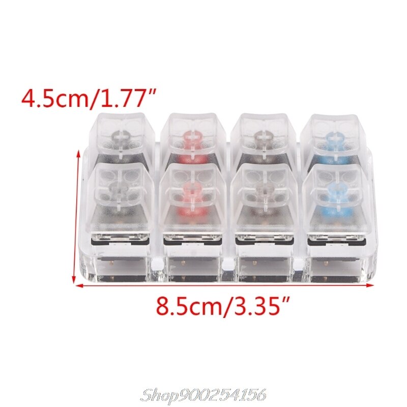 4 Key Caps Testing Tool Cherry MX Switches Keyboard Tester Kit Clear Keycaps Sampler PCB Mechanical Keyboard: 43