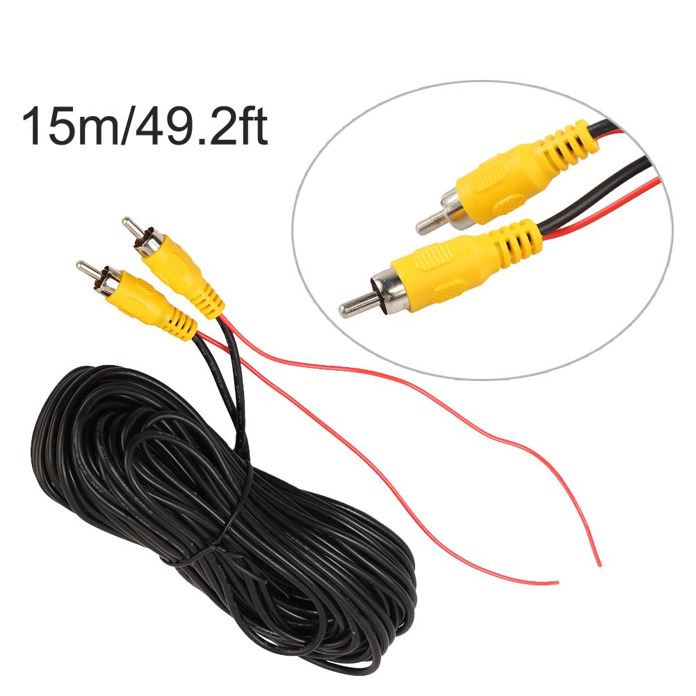 10m 12m 15m 20m RCA Video Cable male to male Car Reverse Rear View Parking Camera Video Extension Cable Auto Start Trigger Line