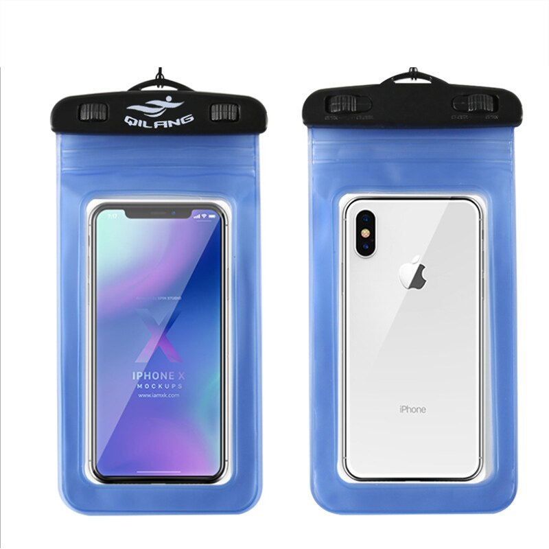 Handy Wasserdichte Tasche Abdeckung Touchscreen HD Unterwasser Kamera Universal 6 Zoll Universal Tauchen Set: blaue farbe