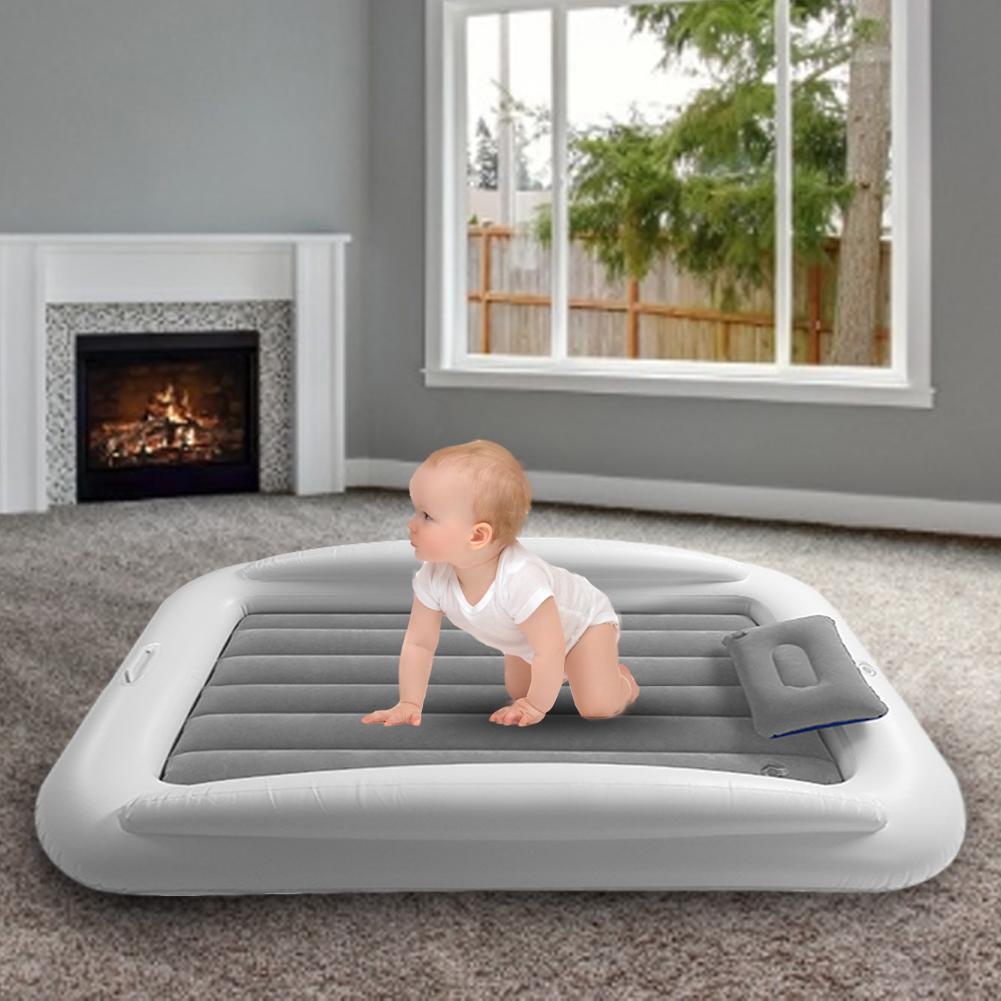 Children's Inflatable Mattress Guardrail Inflatable Mattress Flocking Cushion Bed Air Bed Anti-fall Bed Child Bed