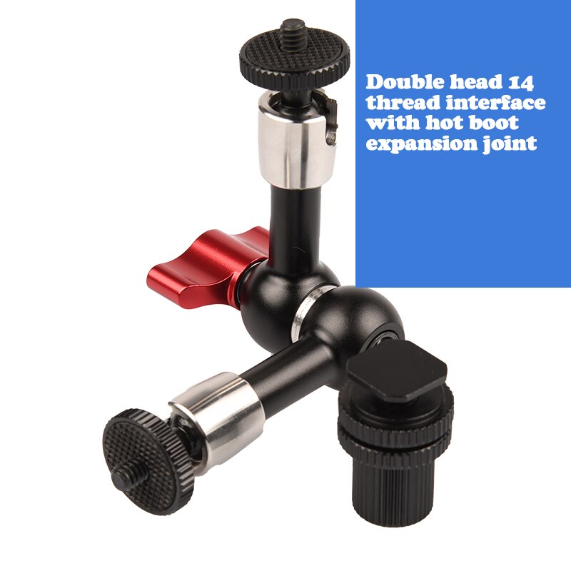 7/11inch Adjustable Articulating Friction Magic Arm Large Clamp Compatible with DSLR Camera Rig LED Lights Flash Light H