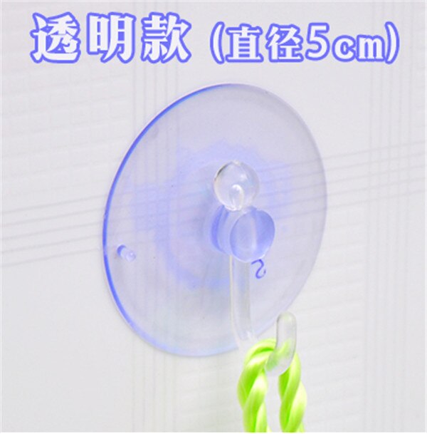 Ventouses murales en plastique, couleur unie, , porte autocollante, fenêtre, crochets de cuisine, cintre de salle de bains, 1 pièce: 8