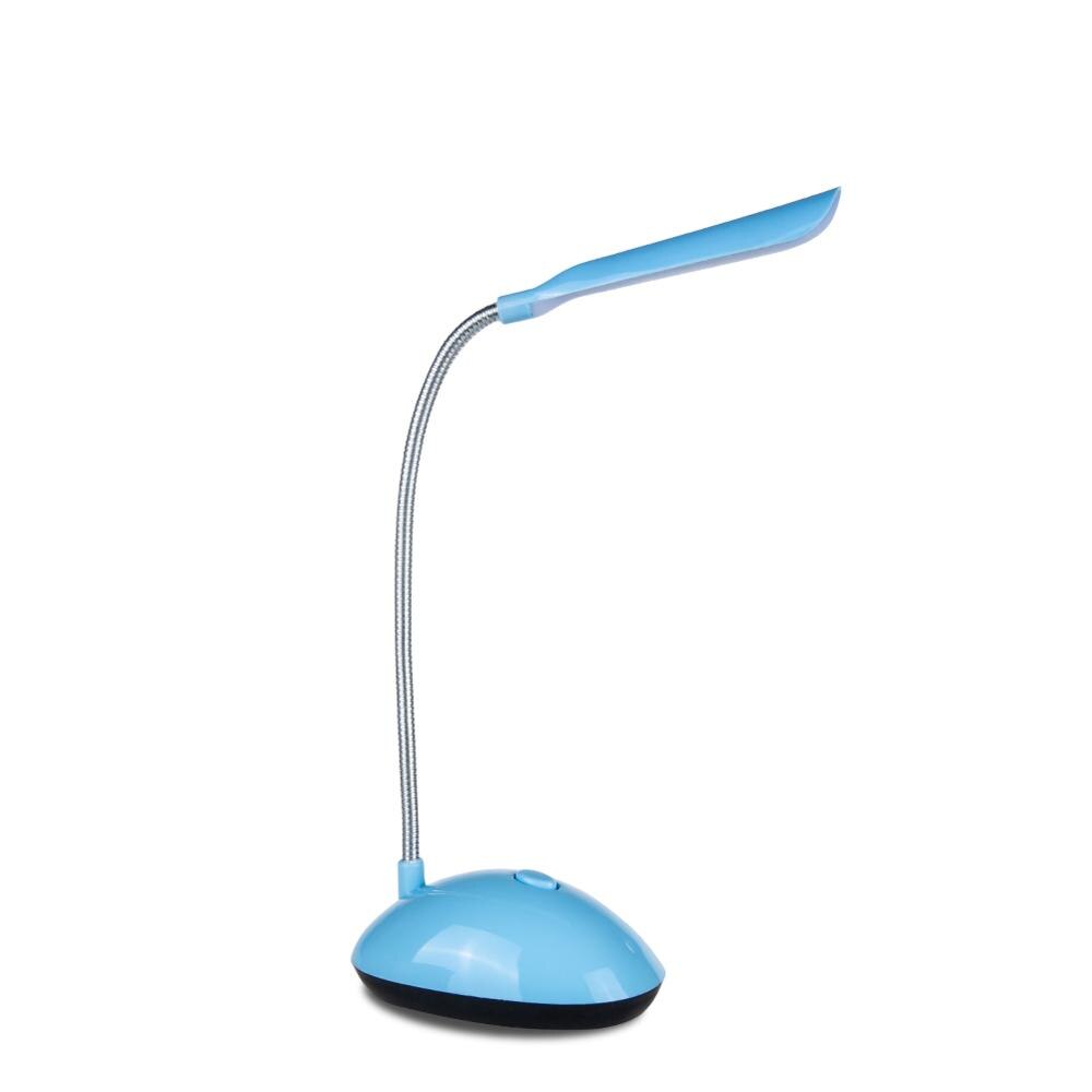 Eeetoo led touch on / off 4 farver bordlampe fleksibel natlys bærbar børn øjenbeskyttelse studerende læsning led bordlampe: Blå