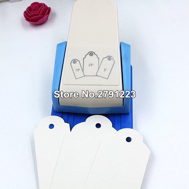 Punch tag top punch straight 1.5,2 or 2.5 inch tag paper punches for scrapbooking craft perfurador diy puncher