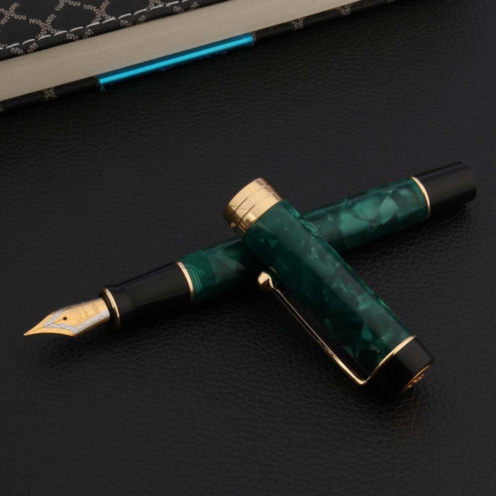 luxury jinhao 100 Fountain Pen Century Tofu Acrylic Retro spinning elegante signature calligraphy fude pen Stationery: A-4 / 1.0-1.2mm