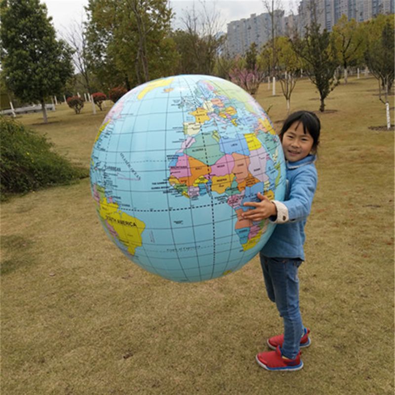 Jumbo Opblaasbare Globe 90Cm Early Educatief Opblaasbare Aarde Wereld Geografie Globe Kaart Ballon Speelgoed Strand Bal Kinderen Speelgoed