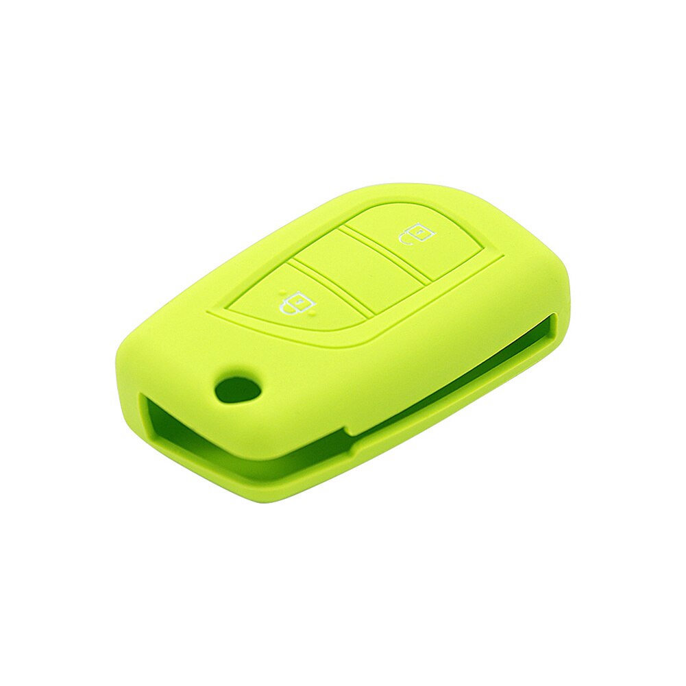 Silikone bil nøgle cover fjernbetjening nøgle skal holder til toyota yaris highlander camry rav 4 aygo til peugeot 108 til citroen  c1