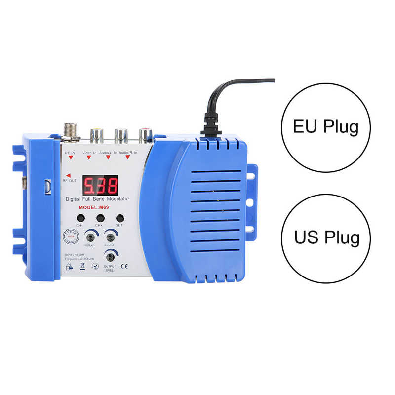 M69L Rf Modulator AV-RF AV-TV Converter Vhf Uhf 110-240V Modulator Rf Modulator Av Rf Converter