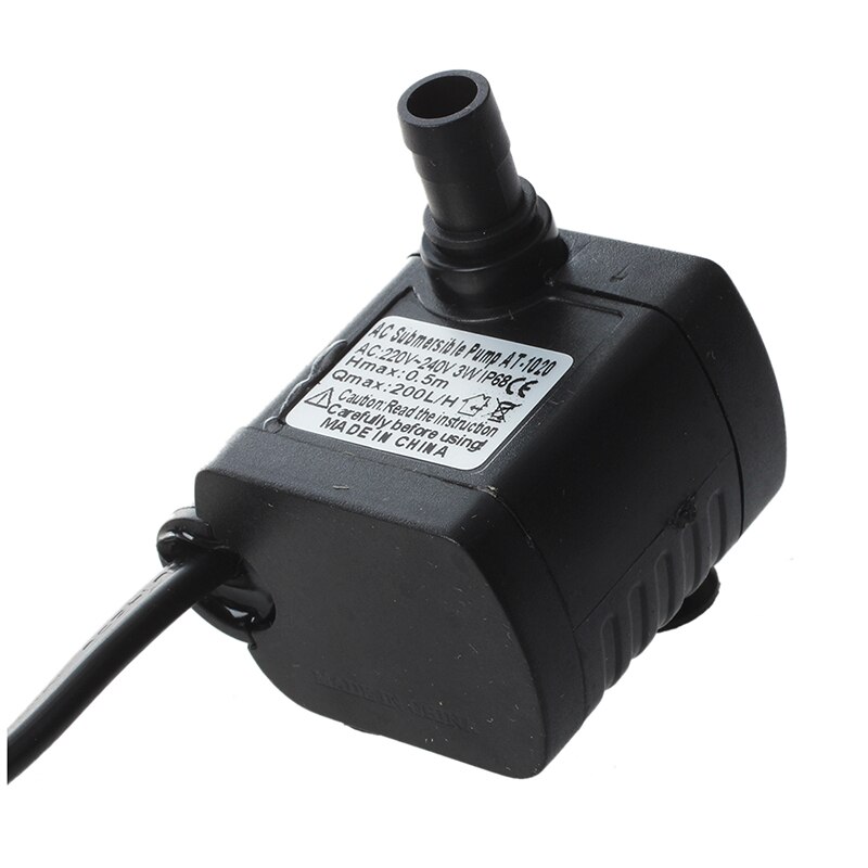 AC 220V 3W Submersible Water Pump for Aquarium Pond Fountain EU Plug