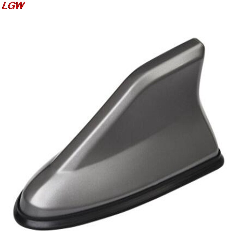 Upgrade signal GM shark fin antenna car top cover FM/AM radio antenna replacement Universal roof antenna Tail decorative antenna: gray