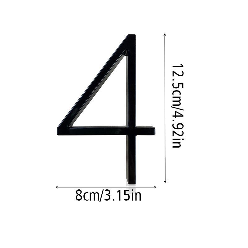 Placa de puerta con números negros, señales de números de aleación para dirección de carretera, placa de puerta minimalista moderna para letrero de dígitos de Hotel y edificio: Champán