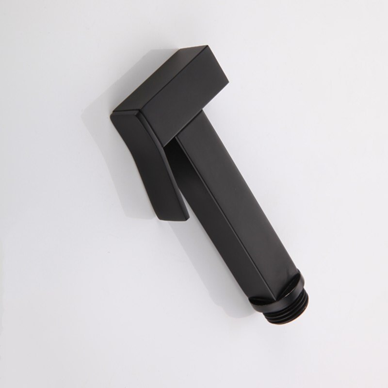 Black Bidet Faucet Wall Mounted Cold Water Faucet Single Handle Brass Bidet Sprayer Head Single Hole Valve 150cm Shower Hose: black spray gun