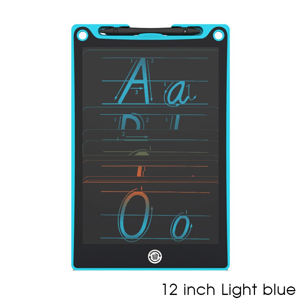 12 Inch Handschrift Lcd-scherm Draagbare Handgeschilderde Draft Graffiti Board Gekleurde Schrijven Plaat Met Pen Voor Kinderen Studie note: Blauw