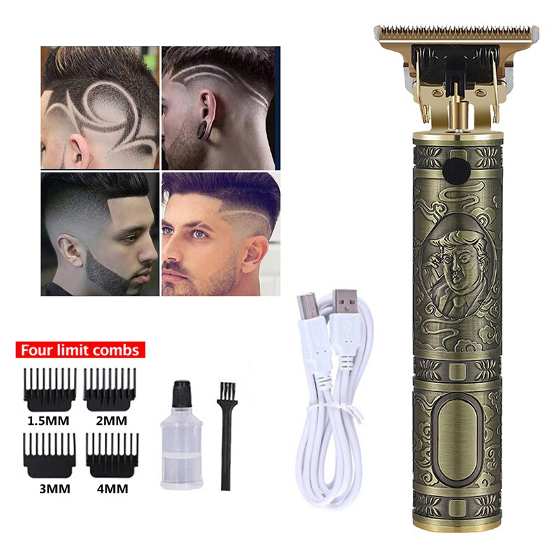 Hår trimmer usb genopladelig trimmer til mænd trådløs barbermaskine hårklipper barber hårskæremaskine haircut styling værktøj: H