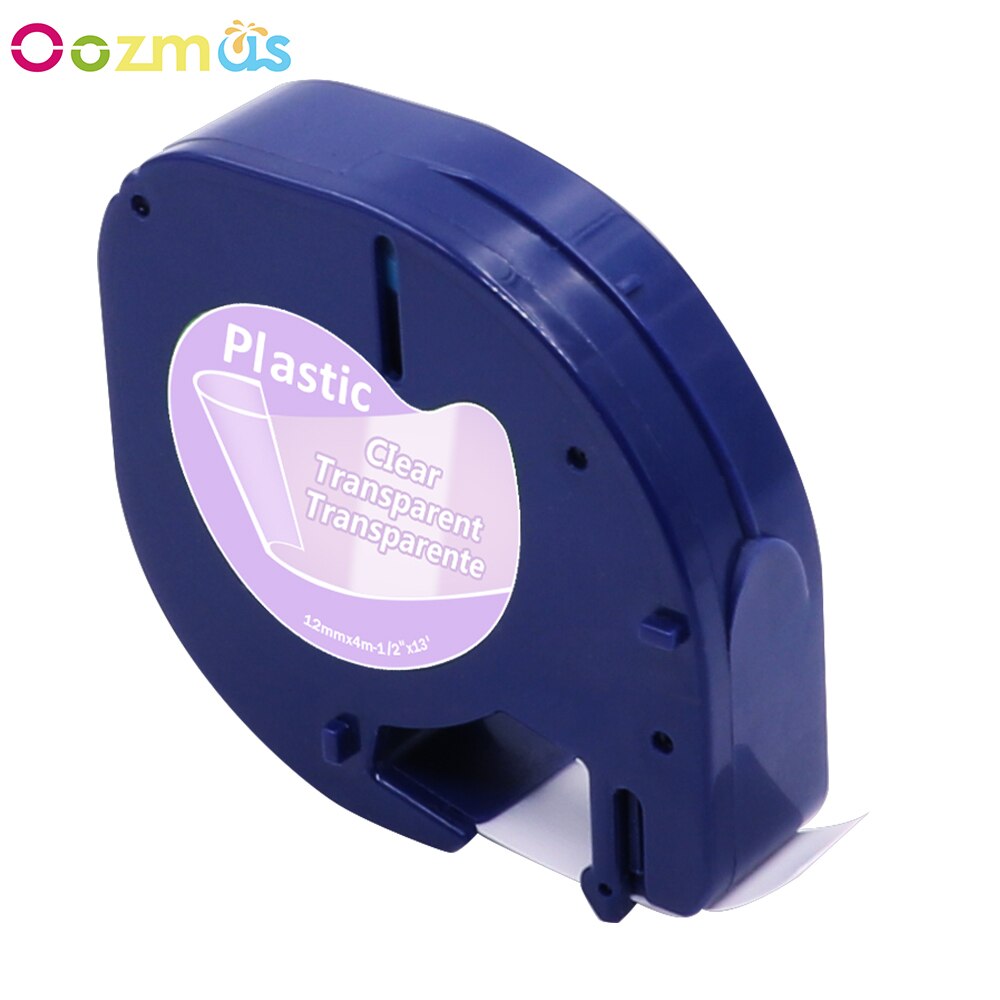 1 pz 100% Dymo Compatibile Nastri di Etichette di Plastica 12 millimetri Scuro su Chiaro Dymo Letratag Nastro 16952 12267 16951 per stampante di Etichette Dymo