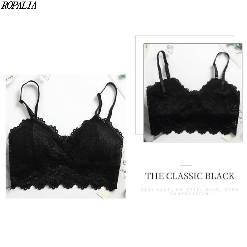 Vrouwen Draadloze Mooie Terug Kant Buis Tops Soft Aangepast-bandjes Brasserie Lingerie Intimates ONS