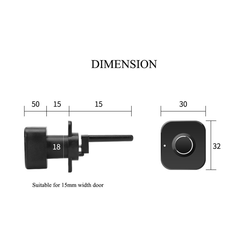 Smart Keyless Fingerprint Cabinet Lock Biometric Electric Lock for Office Drawer File Cabinet