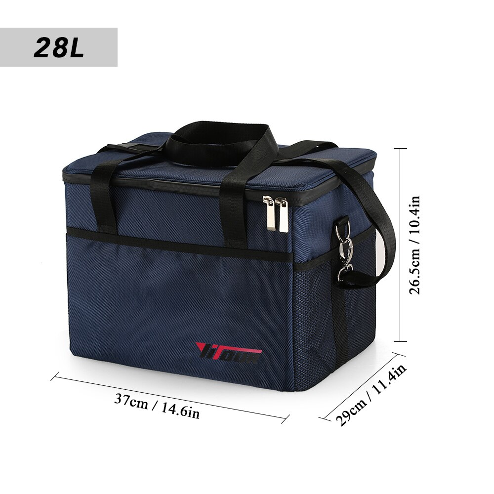 Sac isotherme pour l'extérieur, capacité 10l/18l/28l/37l, glacière, boîte à déjeuner, grande capacité, thermique, fourre-tout de pique-nique, pour le Camping et la randonnée: 28L