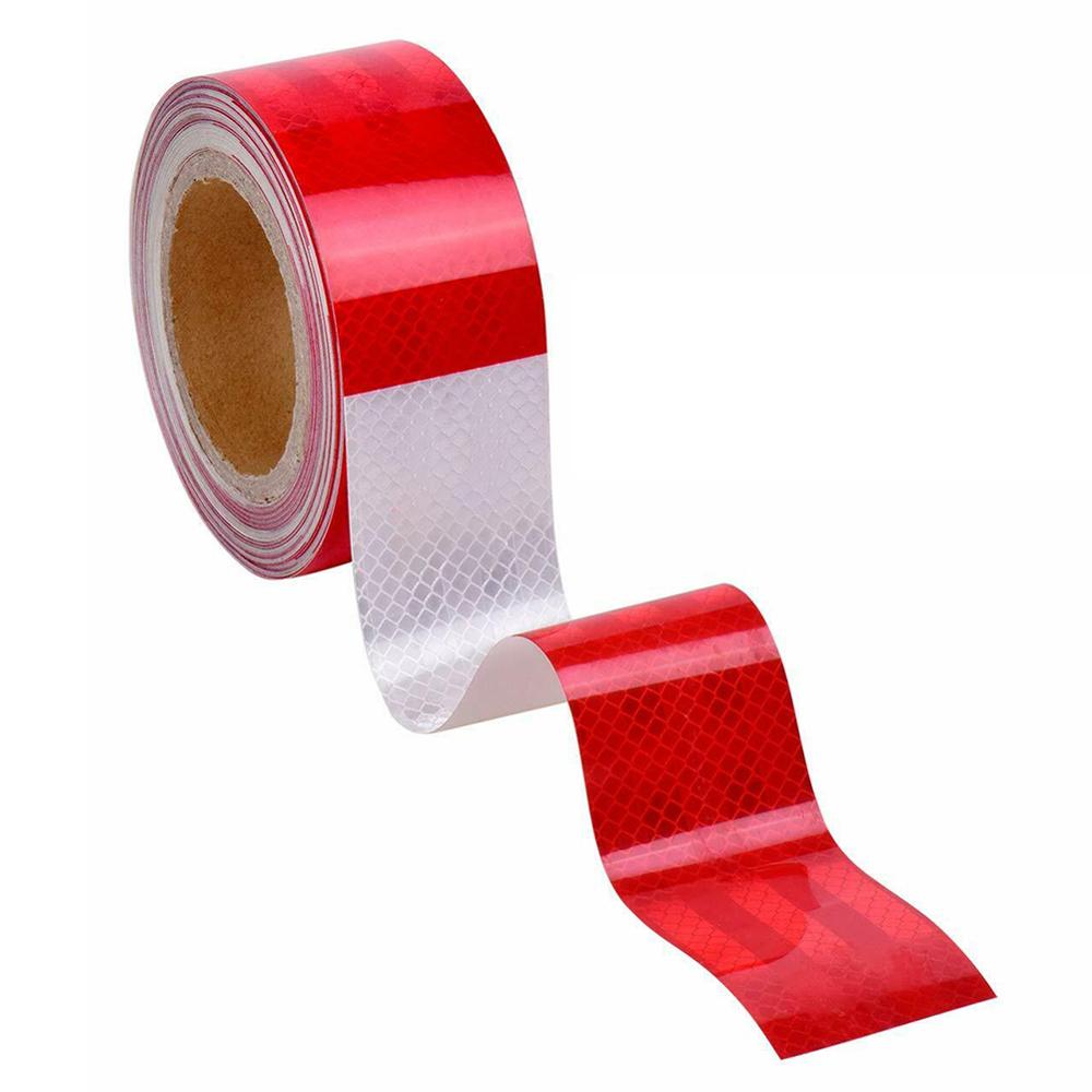 Car Reflective Strip Truck Trailer Reflective Tape Sticker Warning Strip Sign Night Driving Safety Red White Reflective Strips