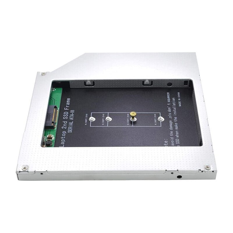 NGFF M.2 M2 2Nd HDD Caddy 12.7mm SATA 3 Optibay Hard Disk Enclosure Adapter DVD-ROM HDD 2.5 SSD Case for Laptop