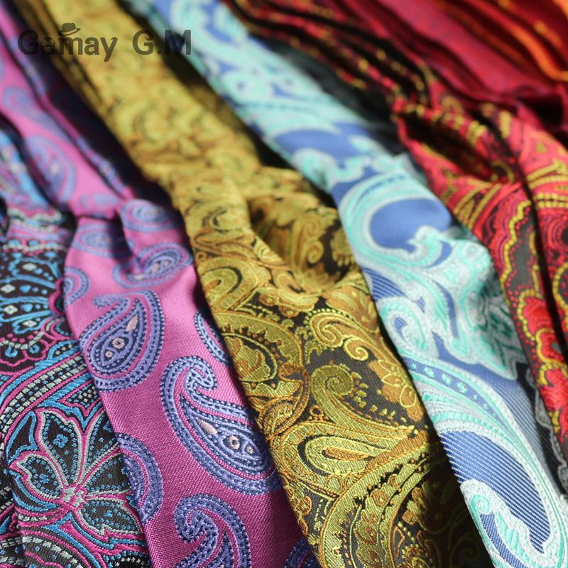 Män vintage prickigt bröllop formell kravat ascot scrunch själv brittisk stil gentleman siden hals slips lyx