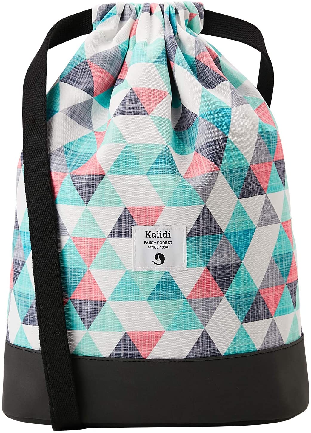 KALIDI Bag Backpack Drawstring Daypack Gymsack Gym Bag Sports Bag for Women &amp; Men with Inner Pocket 11 Liters Travel and City: Three geometry
