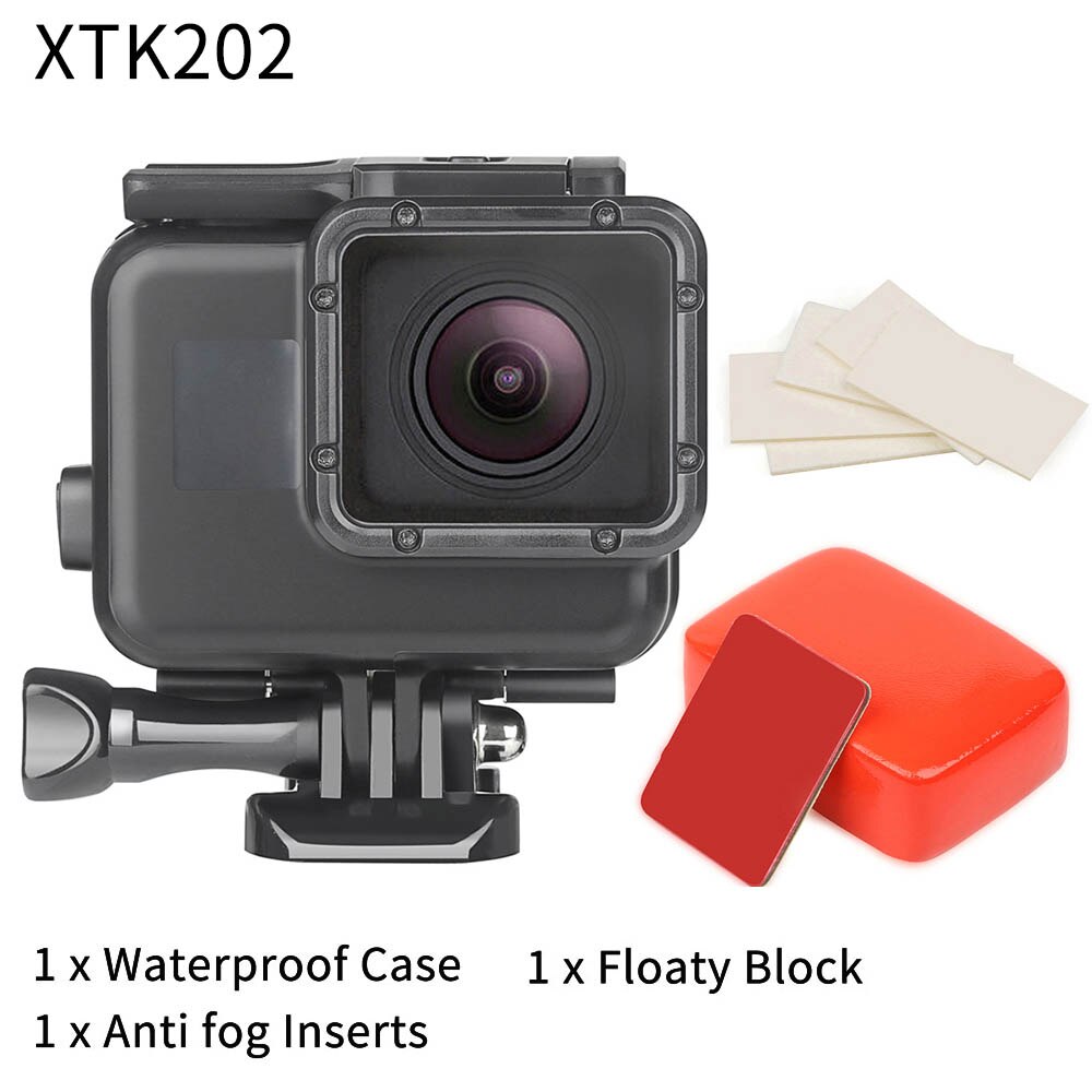 Shoot 45m vattentätt fodral för dykning för gopro hero 7 5 6 svart actionkamera undervattenshus fodralfäste för go pro 6 5 tillbehör: Xtk 202