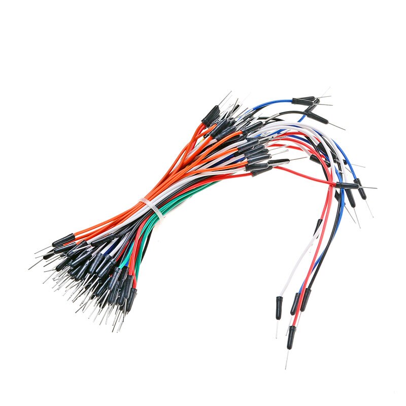 65pcs/Lot Arduino Breadboard wire DIY Solderless Flexible Breadboard Jumper wires Cables Bread plate line Male to Male