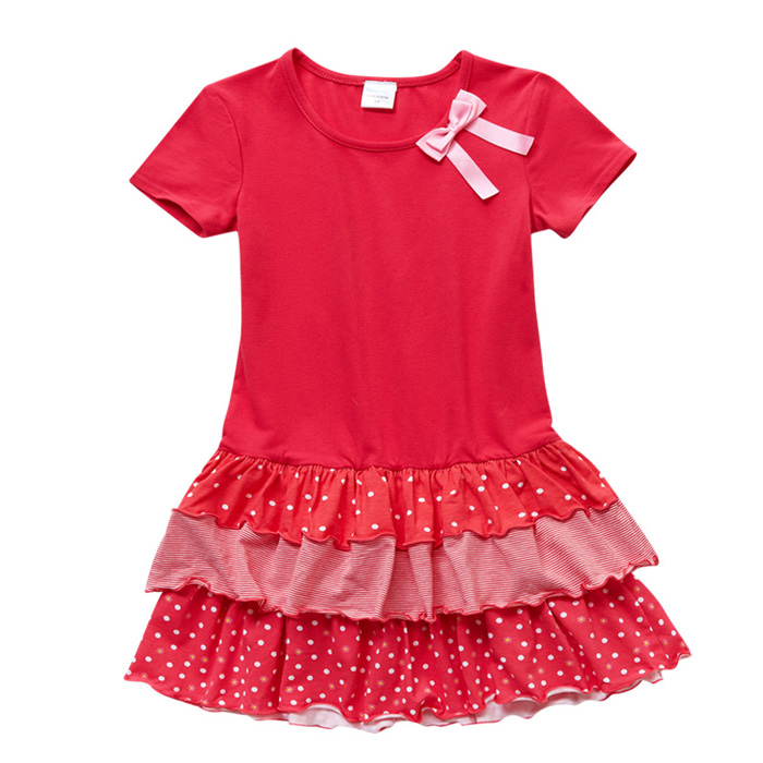 Zoete Kinderen Meisje Kleding Casual School voor Meisjes Tutu Jurk Kids Girl Party Wear Kleding Kerst Baljurk 3 -8 jr: RRed / 6