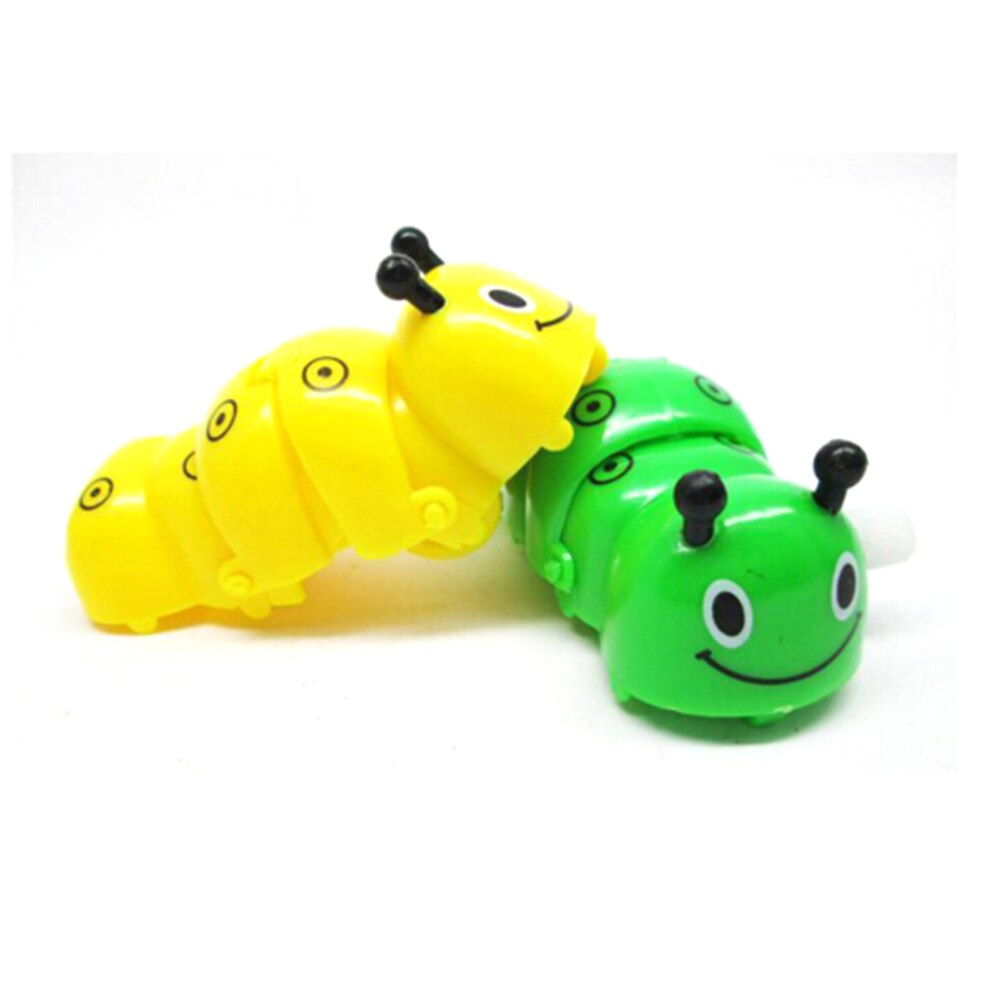 Kinderen Kawaii Clockwork Lente Toy Groene Plastic Cartoon Kruipende Insect Wind Up Speelgoed