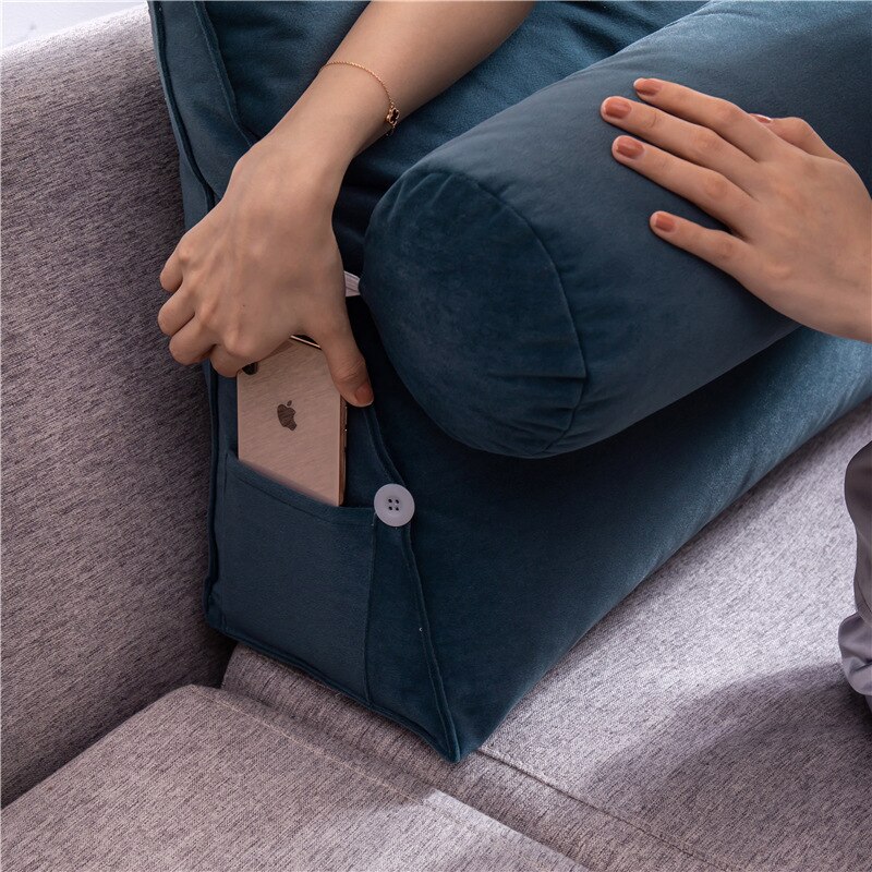 Comfort Driehoek Bed Lezen Kussen Grote Grote Sofa Bed Bed Lendensteun Kussen Rugleuning Rugleuning Pijnbestrijding Kussen
