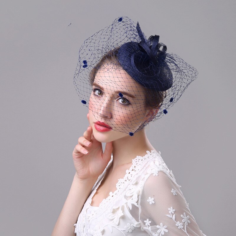 Wedding Bridal Hats Fascinator Feather Ma yarn ladies hat Western-style banquet mesh yarn feather headdress