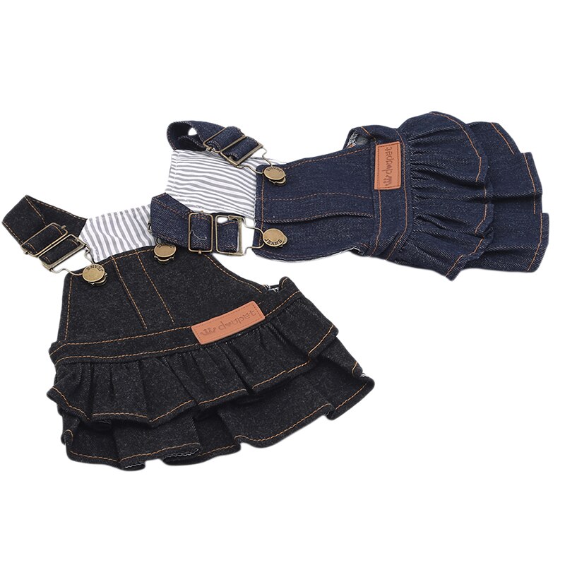 Dog Clothes Three Color Denim Skirt Fashionable Tutu Teddy Youth Beautiful Casual Pet Small Dog Cute Clothes
