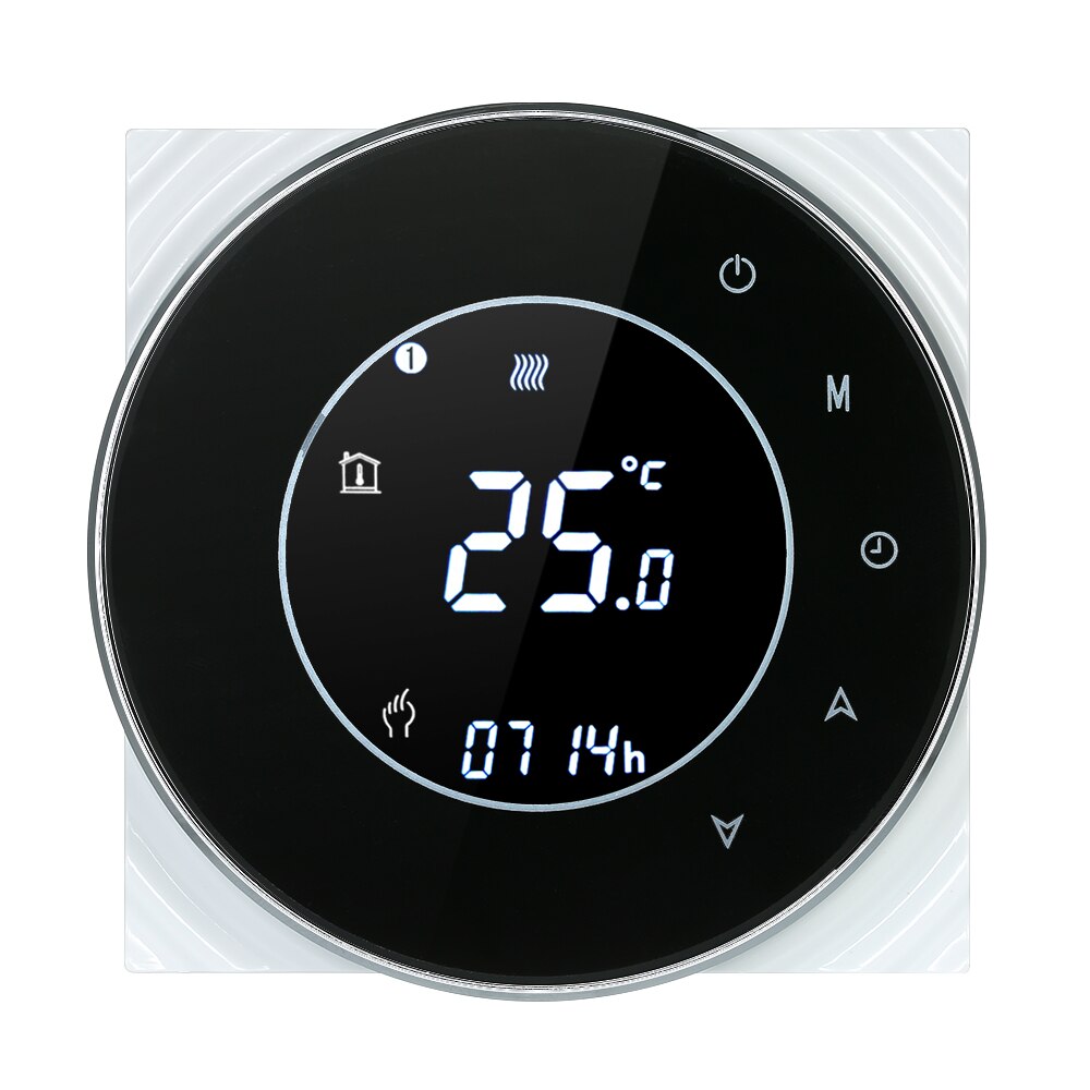 5A Programmable Water Heating Controller Temperature Regulator Thermostat Touchscreen LCD with Backlight Voice Control Function