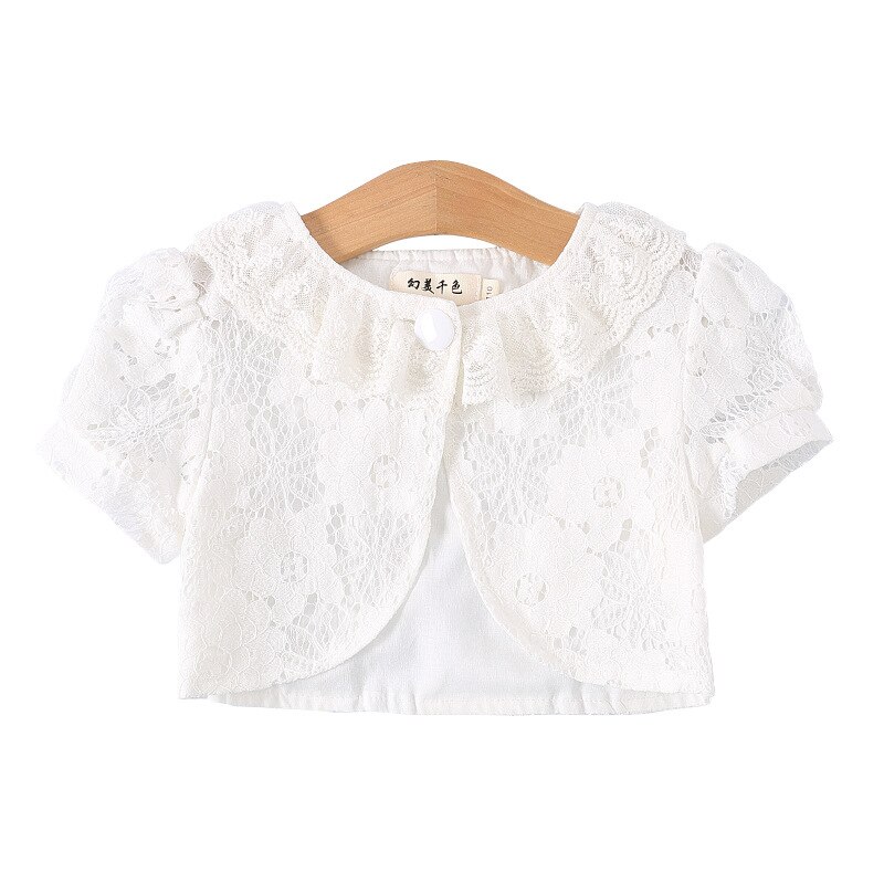 New Baby Girls Bolero Kids giacca corta in pizzo morbido per abbinamenti coprispalle per abiti da sposa per bambini