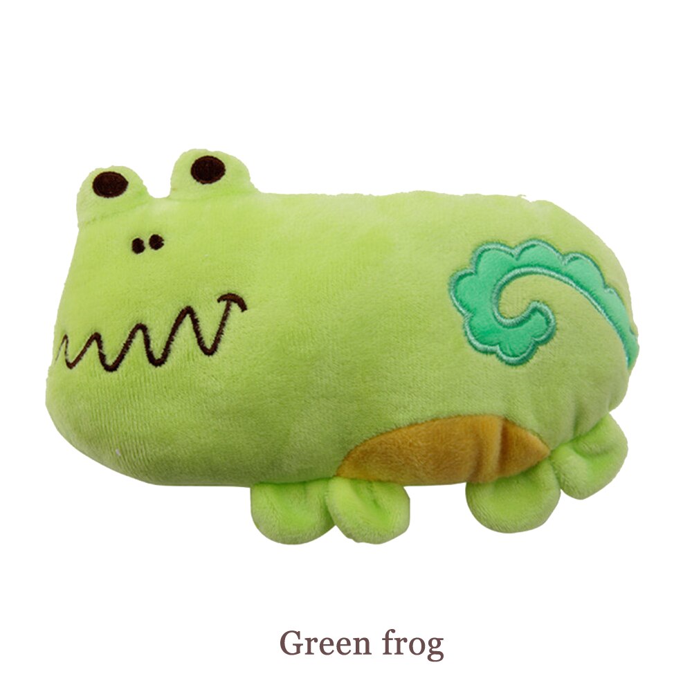 Miflame Large Dogs Toys For Pet Accessories Labrador Poodle Toys Dinosaur Small Dog Supplies Squeaky Puppy Toy For Pet Toy Chew: Green frog