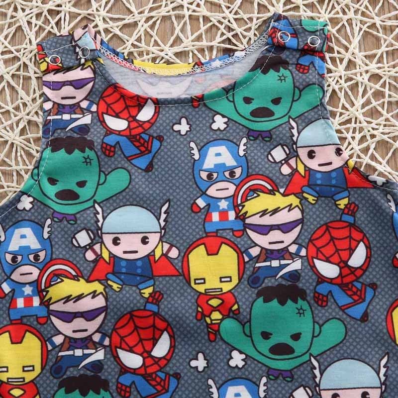 Summer Baby Kids Girl Boy Infant Summer Sleeveless Romper Harlan Jumpsuit Clothes Outfits 0-24M