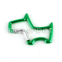 Green Carabina Hook Scotty Dog Shape Golf Bag Keychain Clip Climbing Mountain Hiking Snap Hook